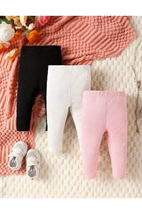 Unisex Bebek Ve Çocuk Kaşkorse Basic Tayt 3 Lü Set 2 2